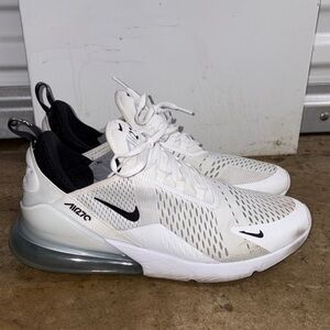 Nike Air Max White and Black Athletic Shoes